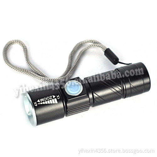 Built-in Battery USB Rechargable USB Flash Drive Flashlight